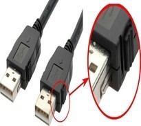 USB kabler m. lås/ skruer